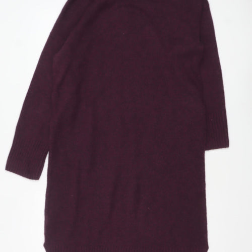 Nutmeg Women’s Purple Knit Jumper Dress Size 12-14 Long Sleeve