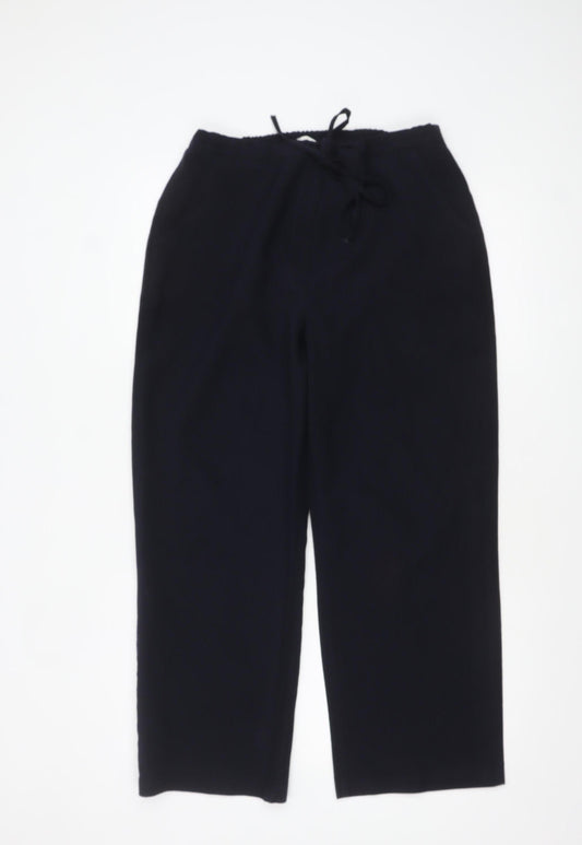 Essential Style Women's Black Petite Size 16 Straight Trousers
