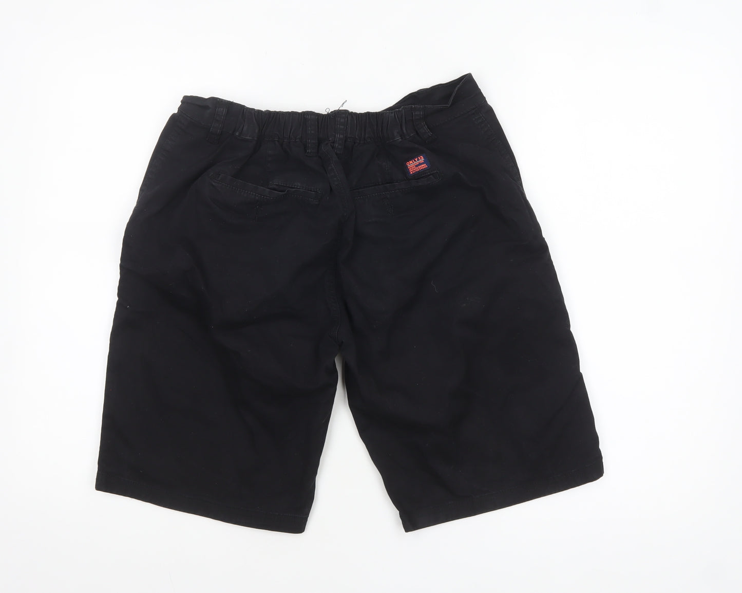 Only13 Mens Black Chino Shorts Size L 34in Regular Fit