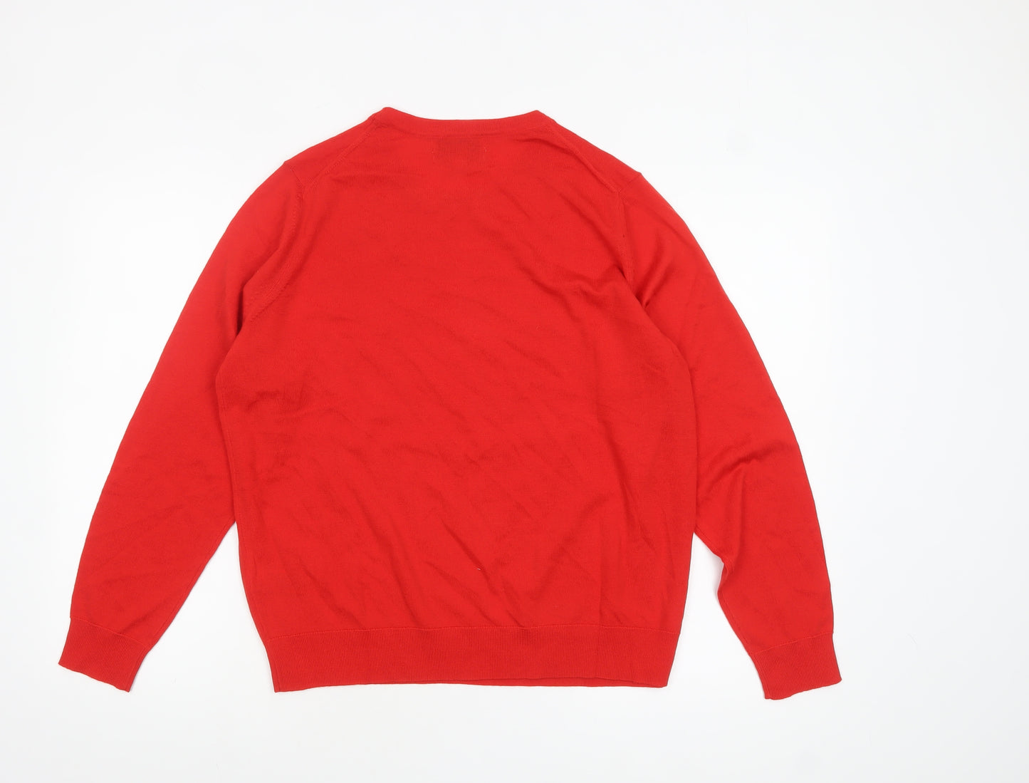 Marks and Spencer Women’s Red Merino Wool Crew Neck Jumper Size 16