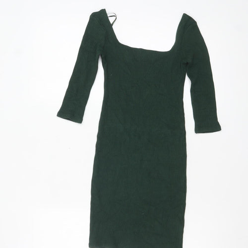Pull&Bear Women’s Green Bodycon Knee Length Dress Size 8