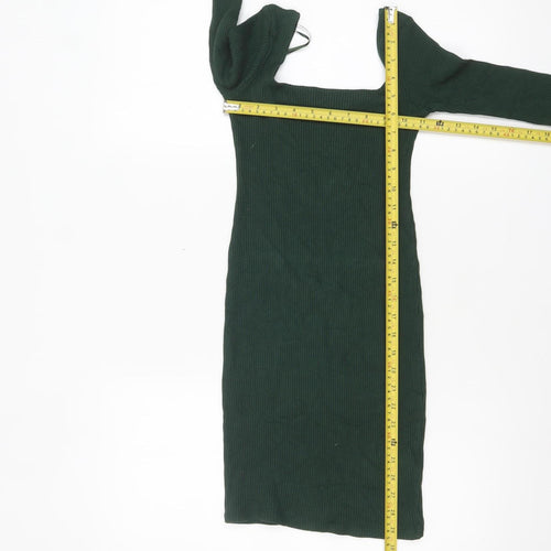 Pull&Bear Women’s Green Bodycon Knee Length Dress Size 8