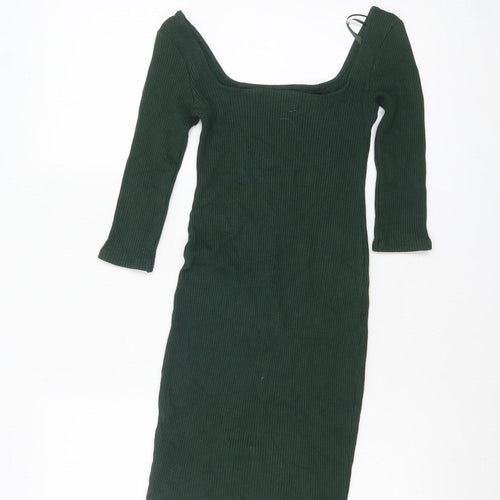 Pull&Bear Women’s Green Bodycon Knee Length Dress Size 8