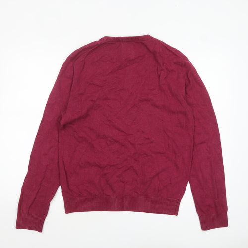 Joules Men's Red Cotton Crew Neck Pullover Jumper Size S