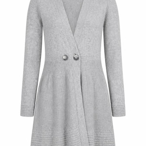 Marks and Spencer Per Una Women's Grey Cardigan Size 10 Knit Long Sleeve