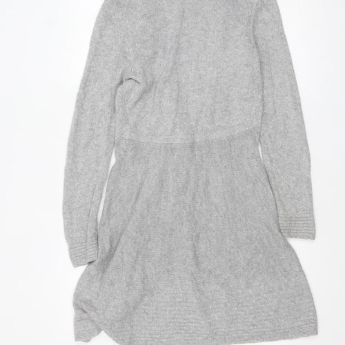 Marks and Spencer Per Una Women's Grey Cardigan Size 10 Knit Long Sleeve