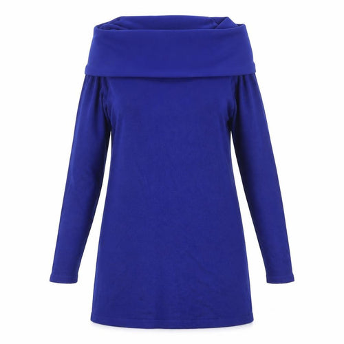 Marks and Spencer Women’s Blue Cowl Neck Tunic Jumper Size 8