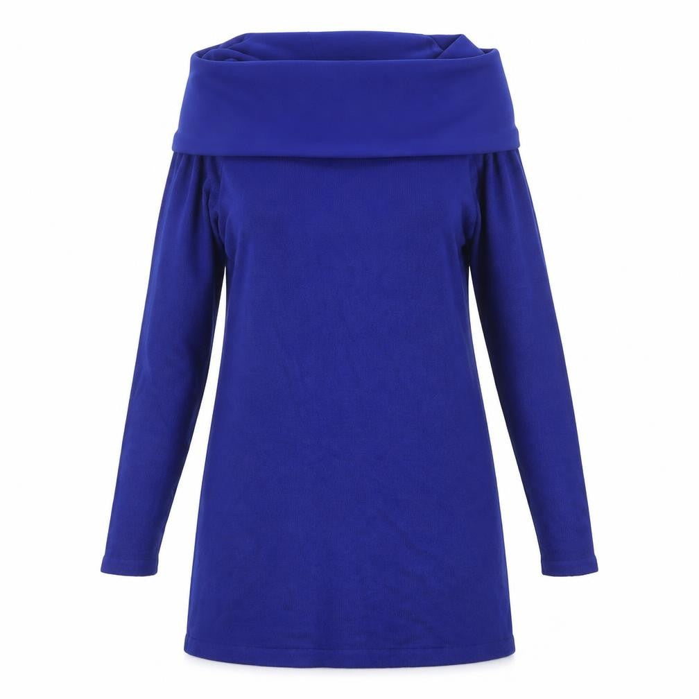 Marks and Spencer Women’s Blue Cowl Neck Tunic Jumper Size 8