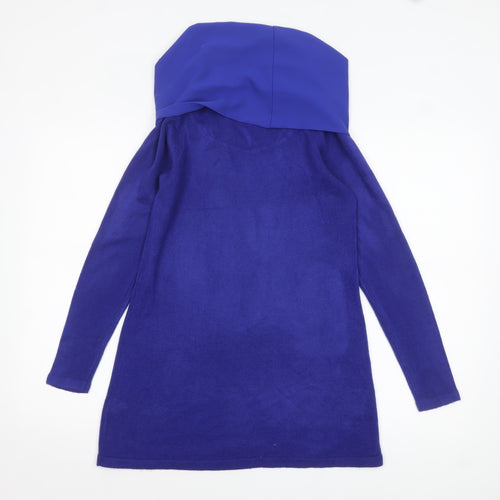 Marks and Spencer Women’s Blue Cowl Neck Tunic Jumper Size 8