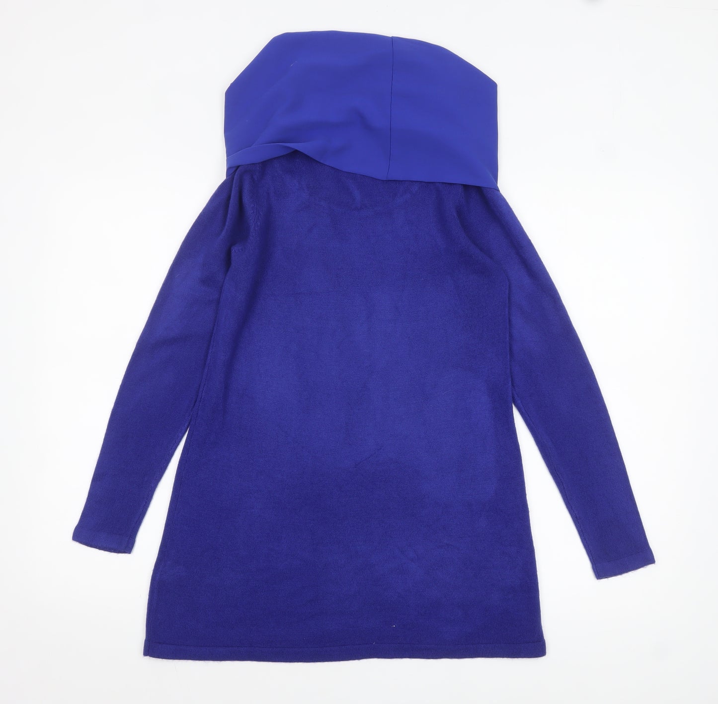 Marks and Spencer Women’s Blue Cowl Neck Tunic Jumper Size 8