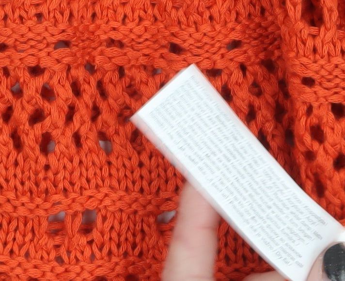 F&F Women Orange Open Knit Sleeveless Cotton Jumper Size 22