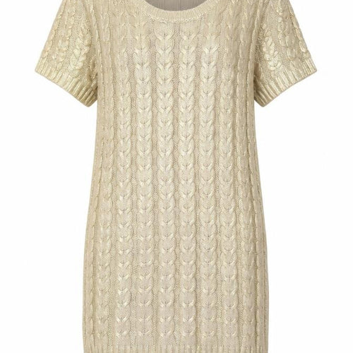 Aftershock London Women’s Gold Knit Jumper Dress XL