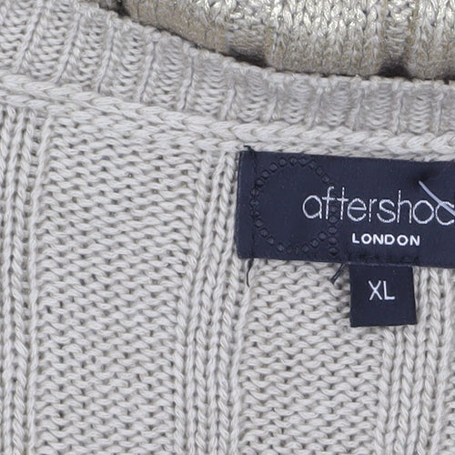 Aftershock London Women’s Gold Knit Jumper Dress XL