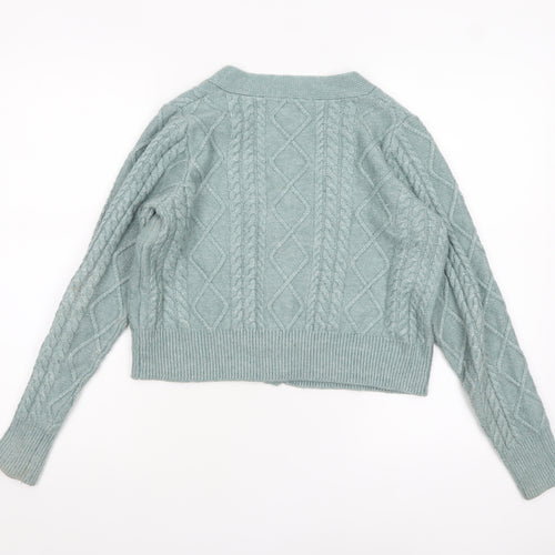 Jessica Simpson Women’s Green Cable-Knit Cardigan Size L