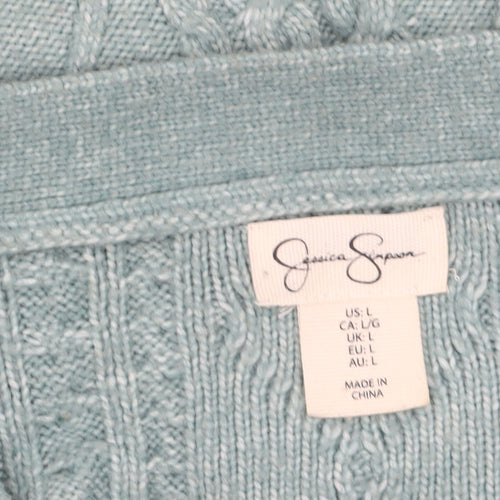 Jessica Simpson Women’s Green Cable-Knit Cardigan Size L