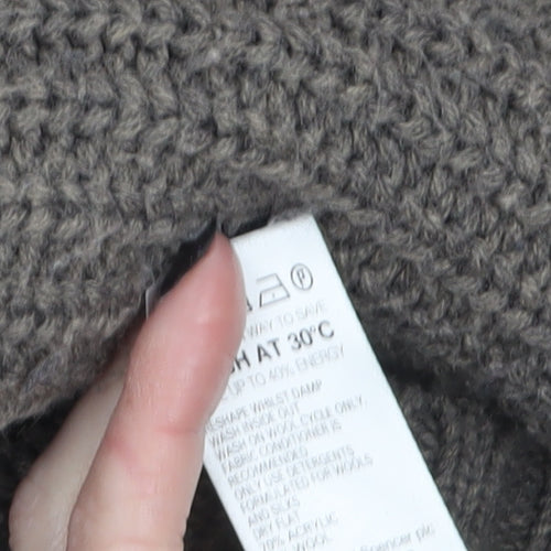 Marks and Spencer Women Brown Roll Neck Short Sleeve Tunic Jumper Size 16