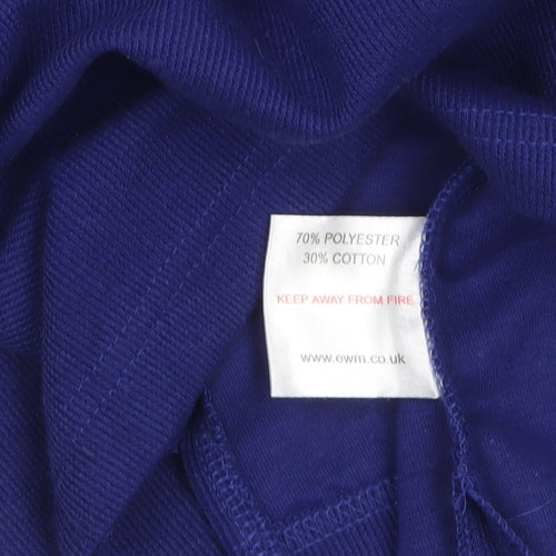 Isle Women's Blue Long Sleeve Embroidered T-Shirt Size S 10-12
