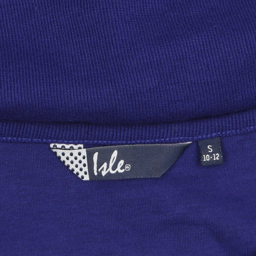 Isle Women's Blue Long Sleeve Embroidered T-Shirt Size S 10-12
