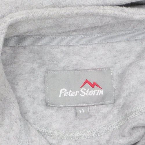 Peter Storm Women’s Grey Pullover Fleece Sweatshirt Size 14