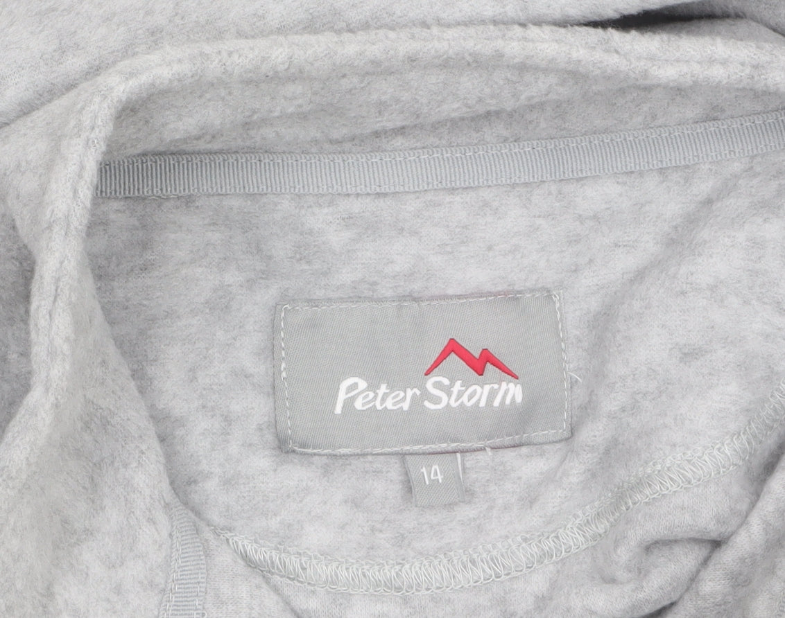 Peter Storm Women’s Grey Pullover Fleece Sweatshirt Size 14