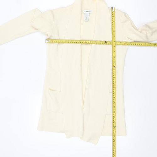 Orvis Women's Ivory Merino Wool Long Sleeve Cardigan S