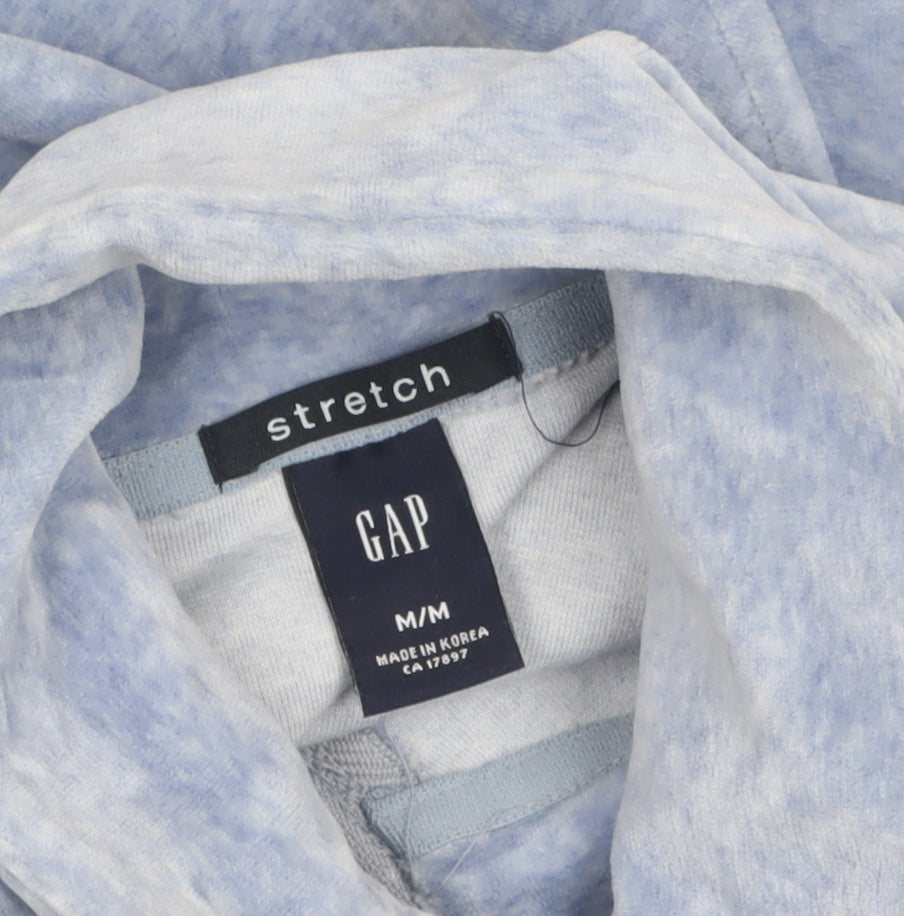 GAP Women Blue Velour Full Zip Stretch Jacket Size M