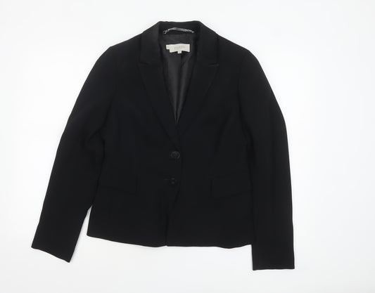 Hobbs Women’s Black Tailored Blazer UK 12 Single Breasted Jacket