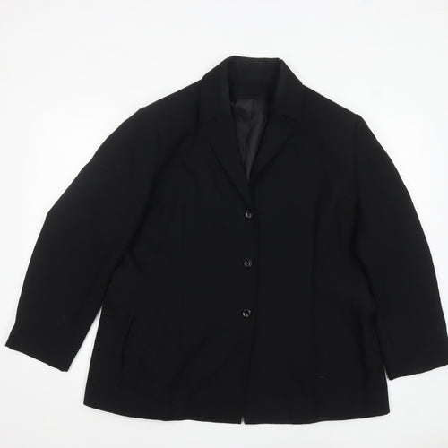 Debenhams Classics Women Black Size 20 Single-Breasted Blazer