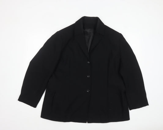 Debenhams Classics Women Black Size 20 Single-Breasted Blazer
