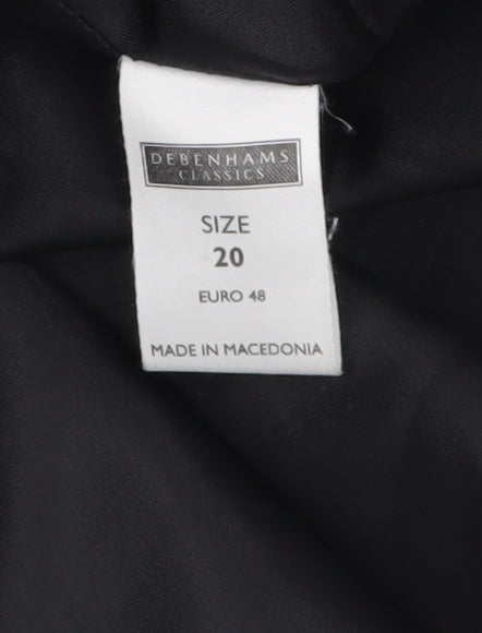 Debenhams Classics Women Black Size 20 Single-Breasted Blazer