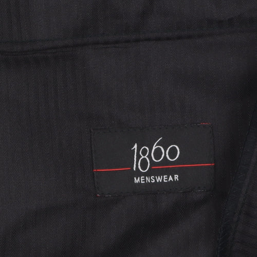 1860 Menswear Black Polyester Men's Dress Pants 40in Waist Regular Fit