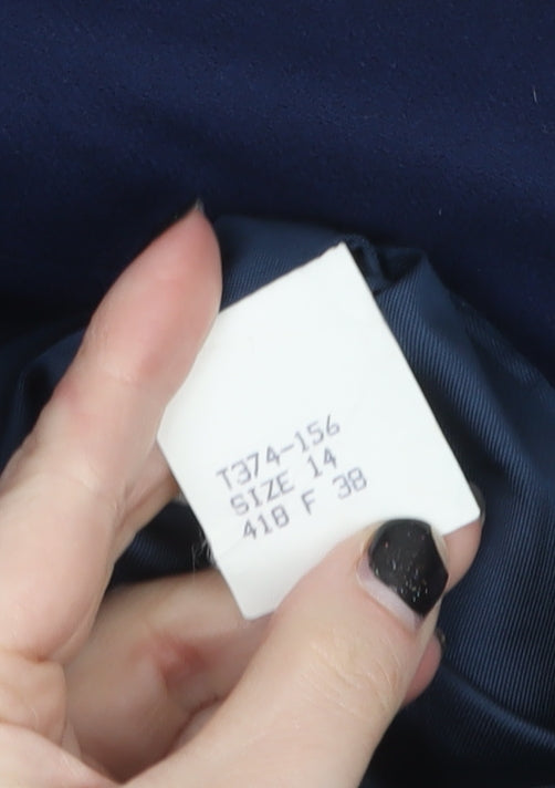 Pendleton Women's Blue Pure Wool Single-Breasted Blazer Size 14