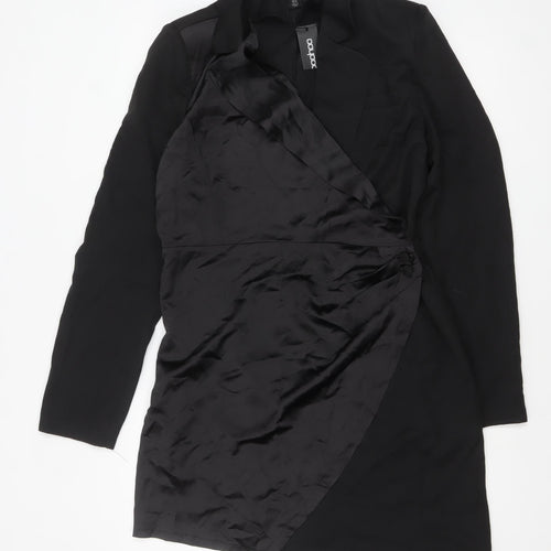 Boohoo Women’s Black Wrap Blazer Dress Size 14 Partywear