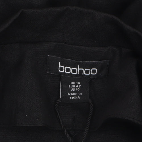 Boohoo Women’s Black Wrap Blazer Dress Size 14 Partywear