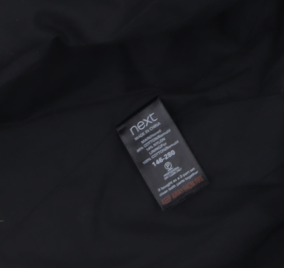 Next Women White Geometric Blazer Size 18 Regular Fit Lined