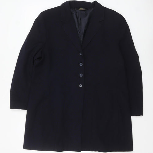 Marks and Spencer Womens Blue Petite Long Sleeve Blazer Size 18