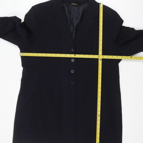 Marks and Spencer Womens Blue Petite Long Sleeve Blazer Size 18
