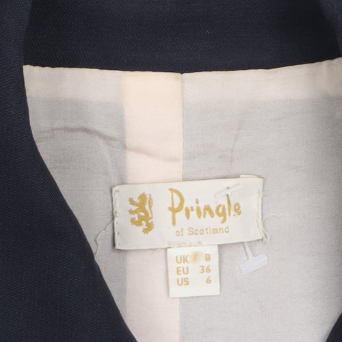 Pringle of Scotland Women's Blue Wool Blazer Jacket UK 8