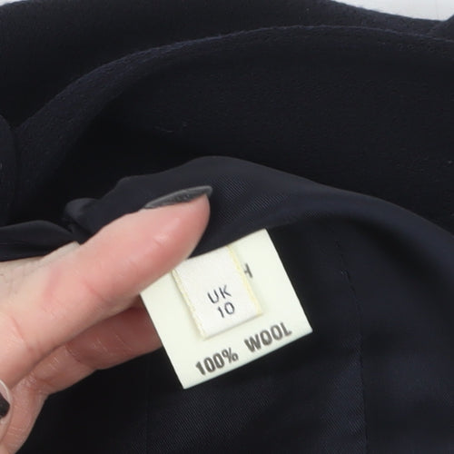 Viyella Womens Black Wool Single-Breasted Blazer UK 10