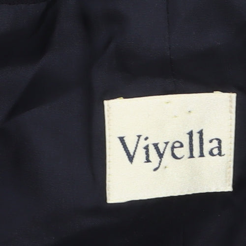Viyella Womens Black Wool Single-Breasted Blazer UK 10
