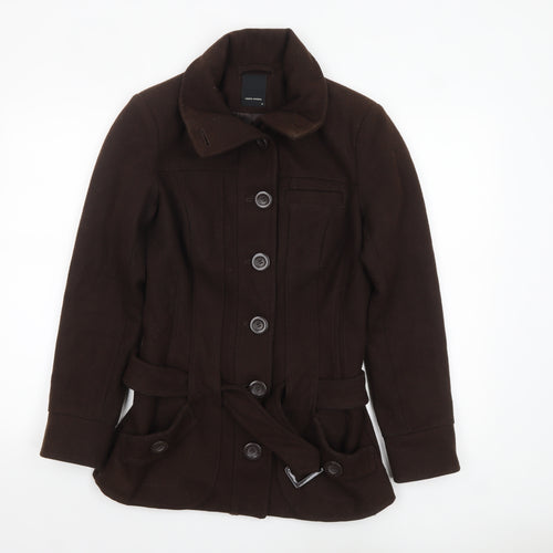 Vero Moda Women's Brown Wool Blend Mid-Length Coat M