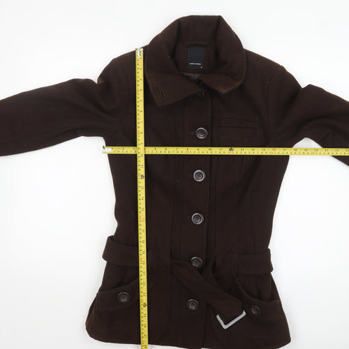 Vero Moda Women's Brown Wool Blend Mid-Length Coat M