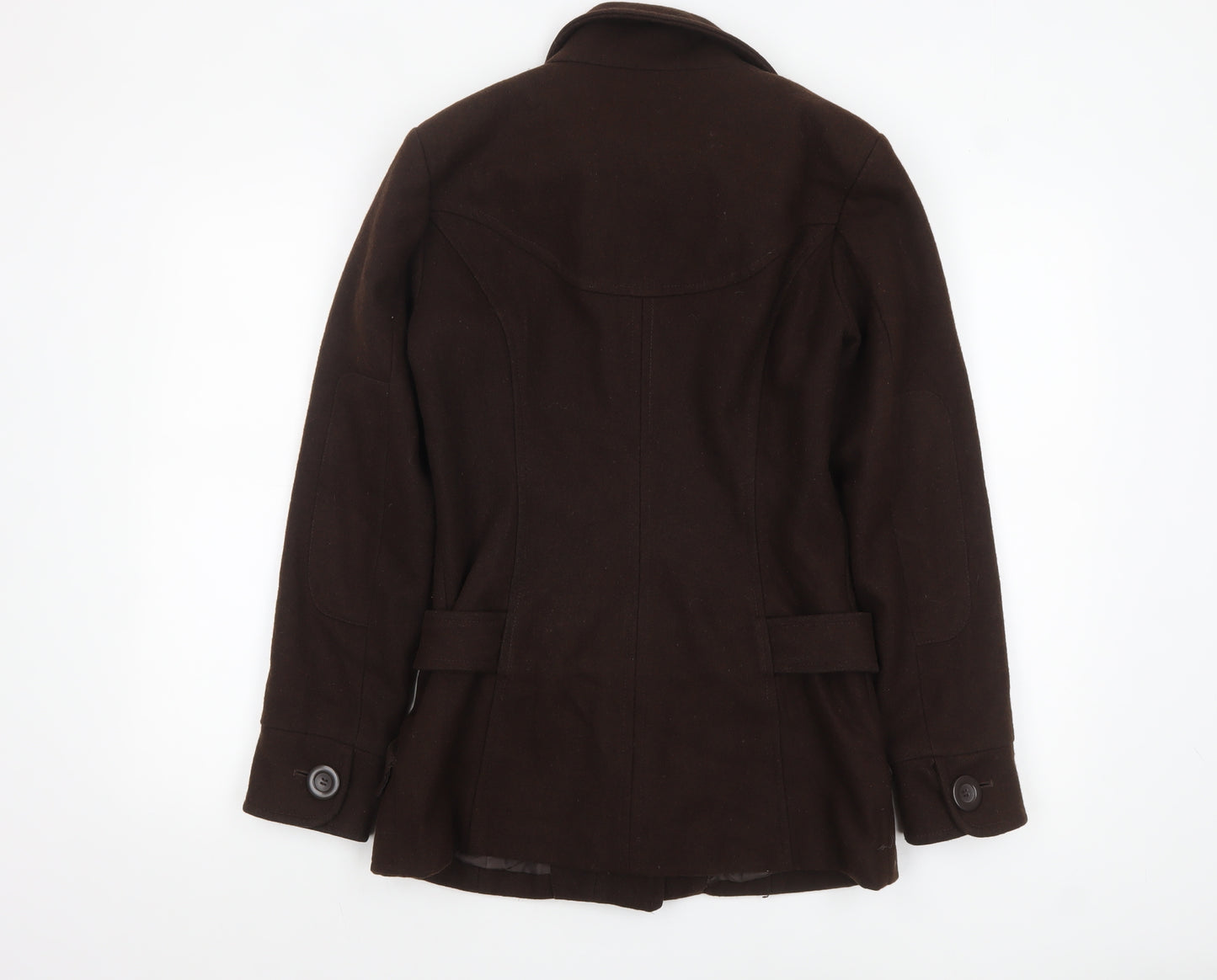 Vero Moda Women's Brown Wool Blend Mid-Length Coat M