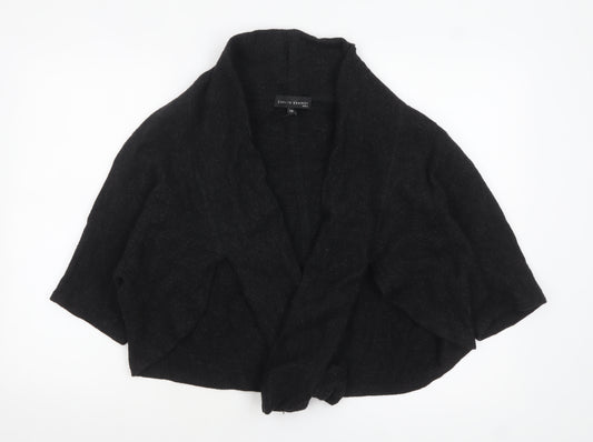 Evelin Brandt Women Black Wool Cardigan Size 12 Relaxed Fit