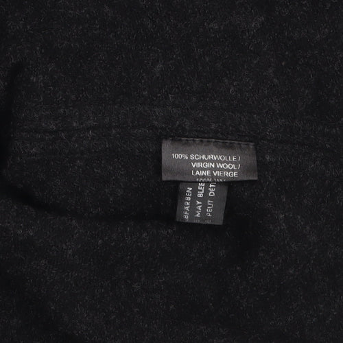 Evelin Brandt Women Black Wool Cardigan Size 12 Relaxed Fit