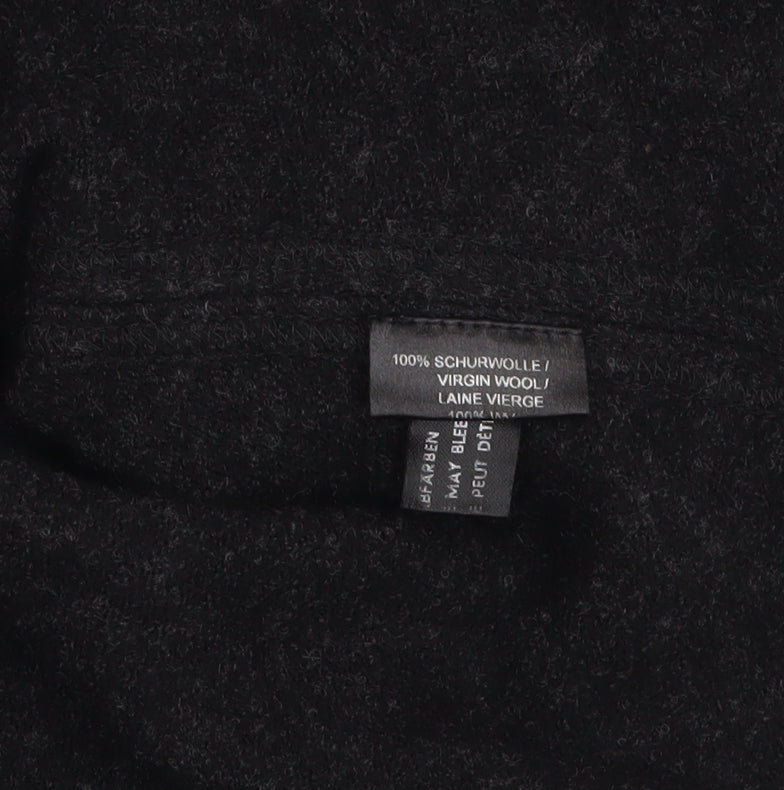 Evelin Brandt Women Black Wool Cardigan Size 12 Relaxed Fit