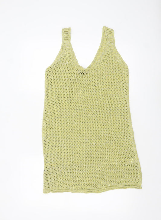 New Look Women's Green Knit Camisole Tank Top Size M