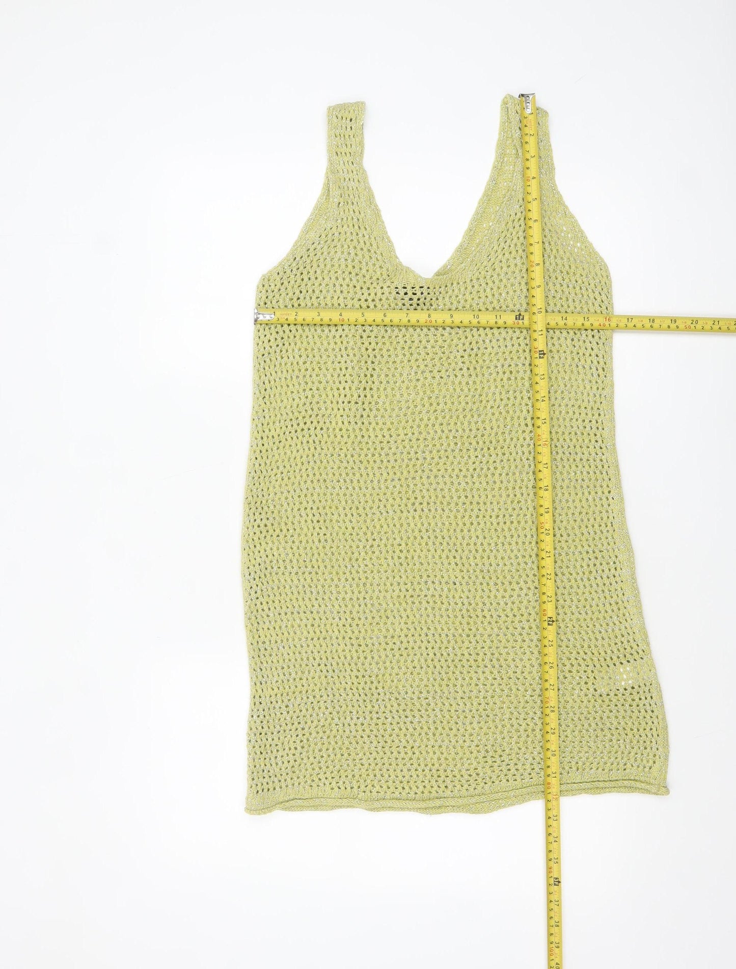 New Look Women's Green Knit Camisole Tank Top Size M