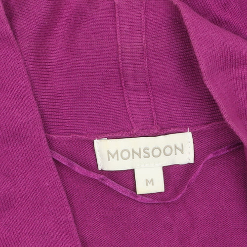 Monsoon Women’s Purple Cotton Knit Cardigan M