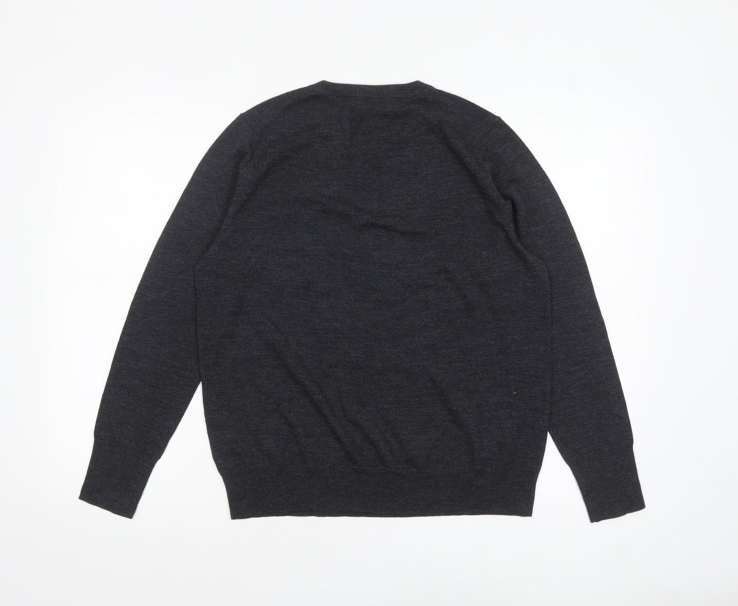 Uniqlo Womens Grey Wool Crew Neck Pullover Jumper XL